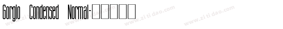 Gorgio Condensed Normal字体转换